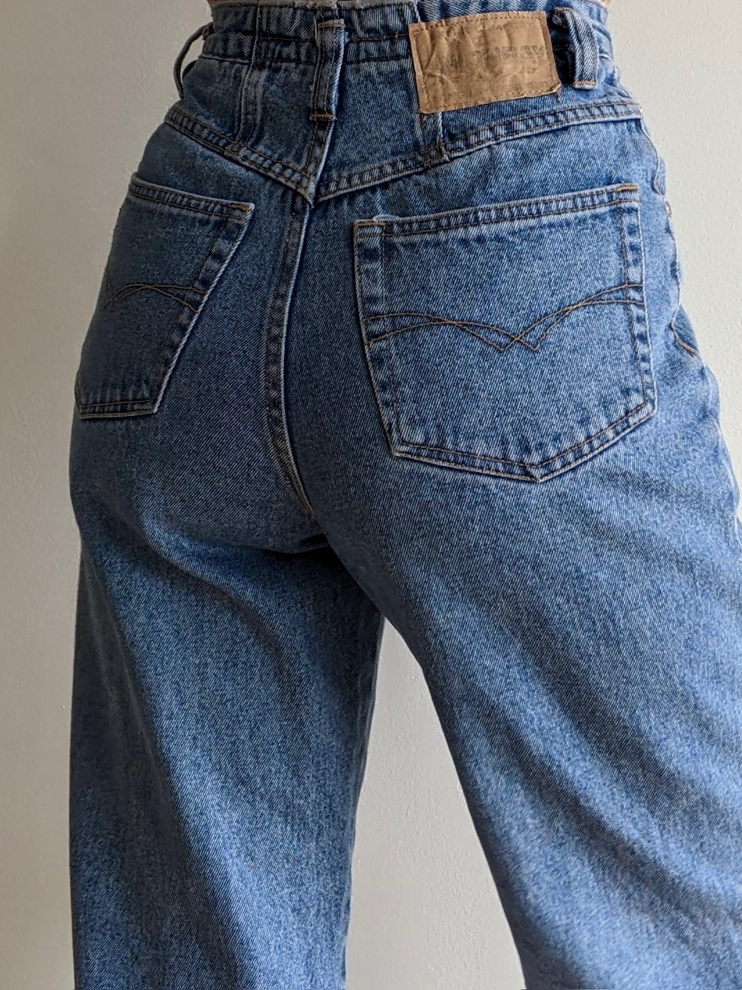90s High Rise Blue Jeans