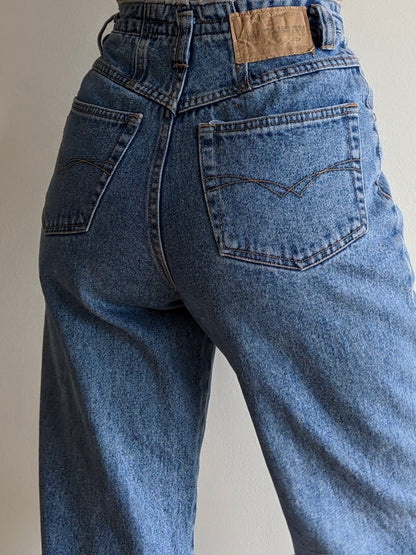90s High Rise Blue Jeans