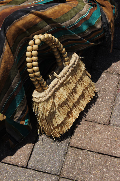 Incredible Vintage Tiered & Woven Handbag