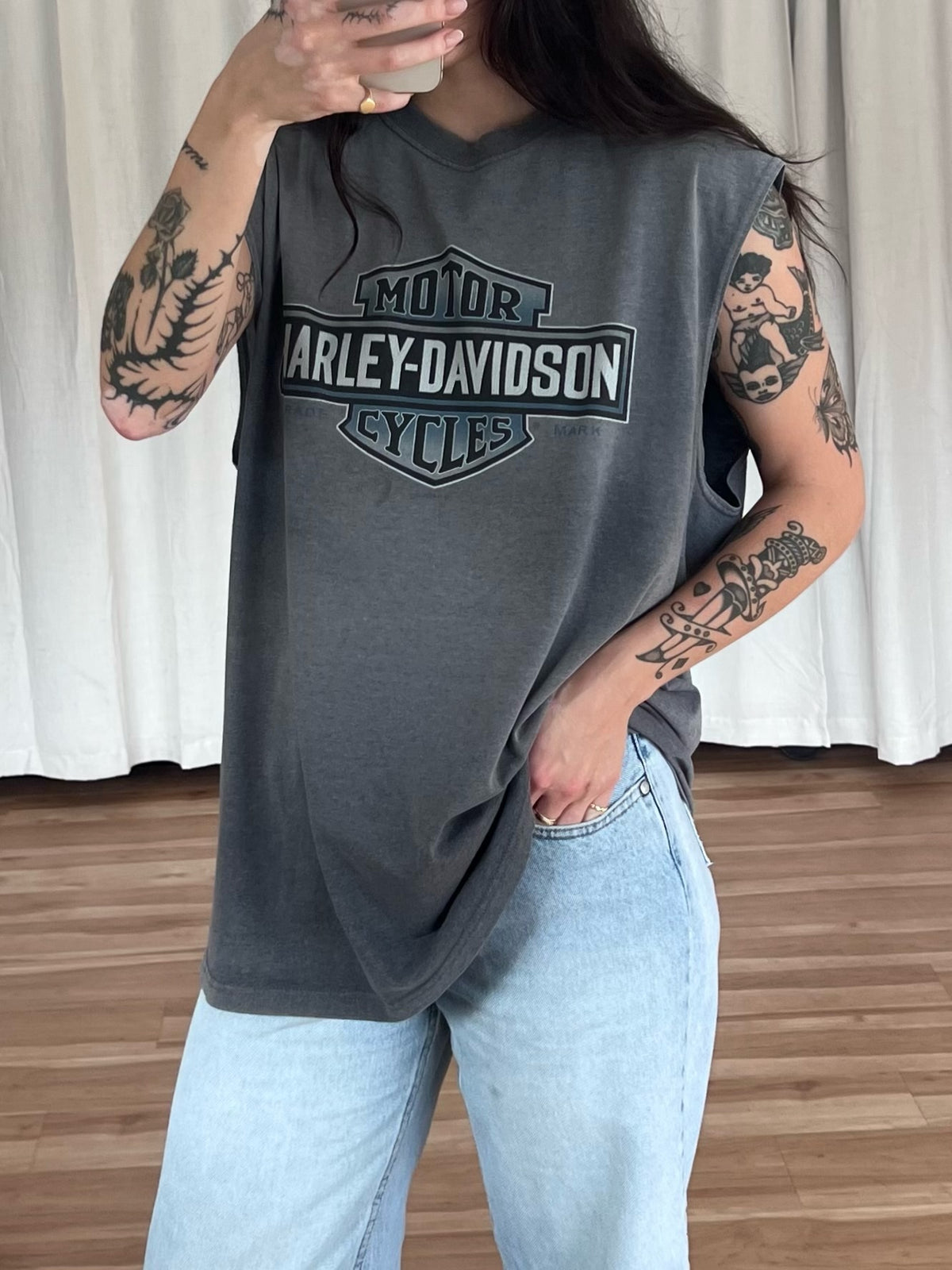 Vintage Harley Davidson Faded Muscle Tee