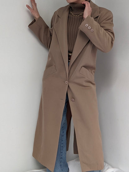 Amazing Vintage Almond Twilled Wool Coat