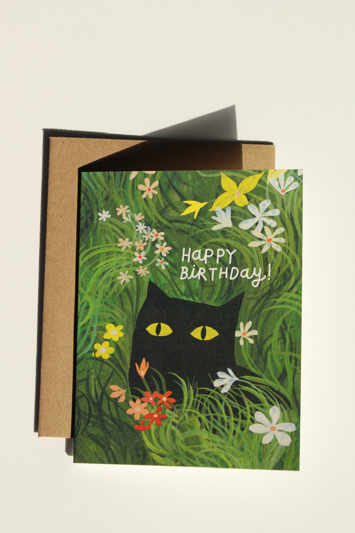 Flower Kitty Birthday Card