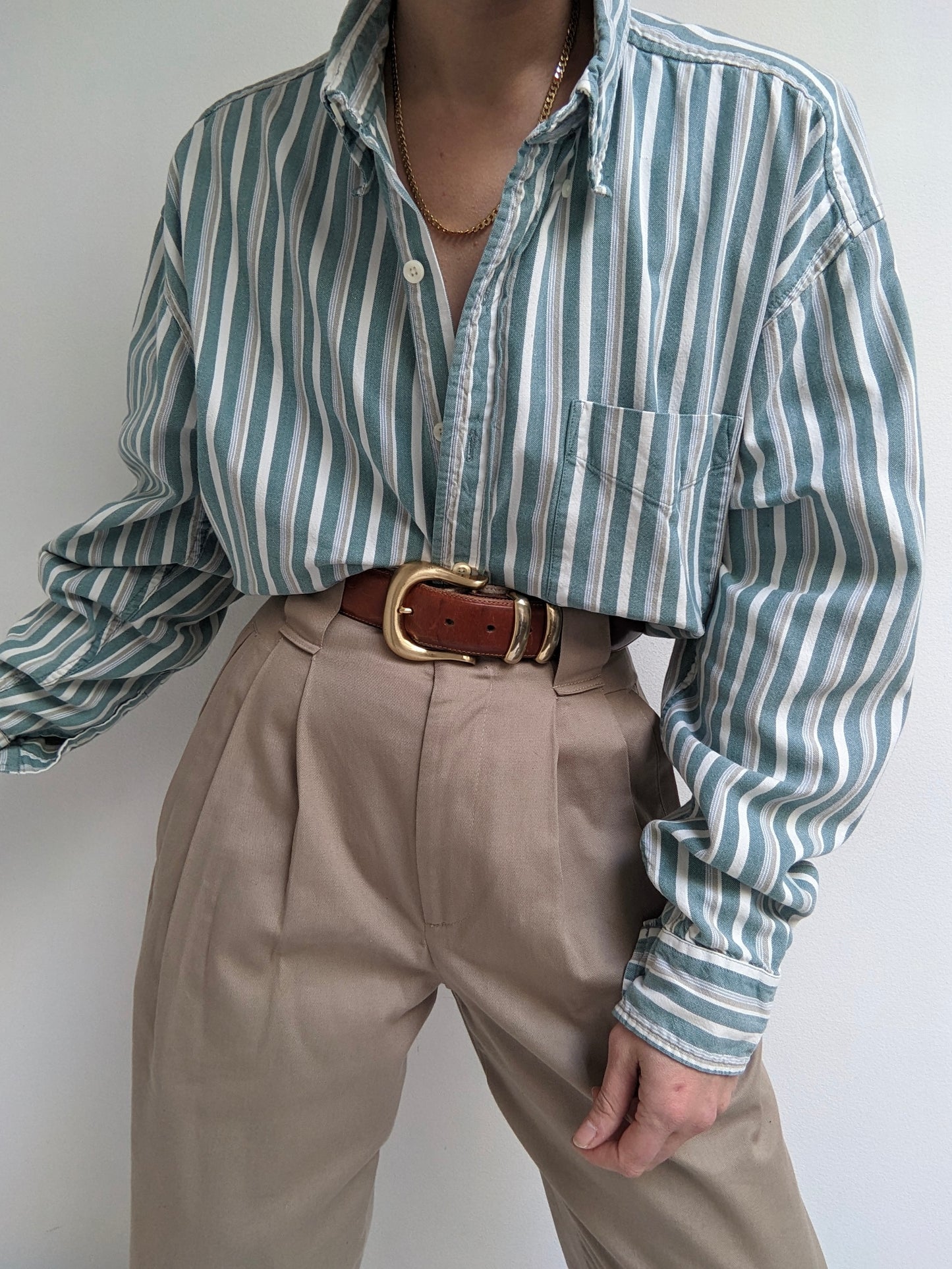 Vintage Faded Striped Shirt