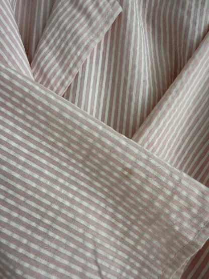 Lovely Vintage Striped Peplum Wrap Blouse