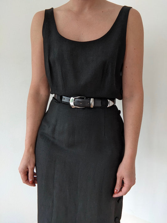 Beautiful Vintage Caviar Linen Dress
