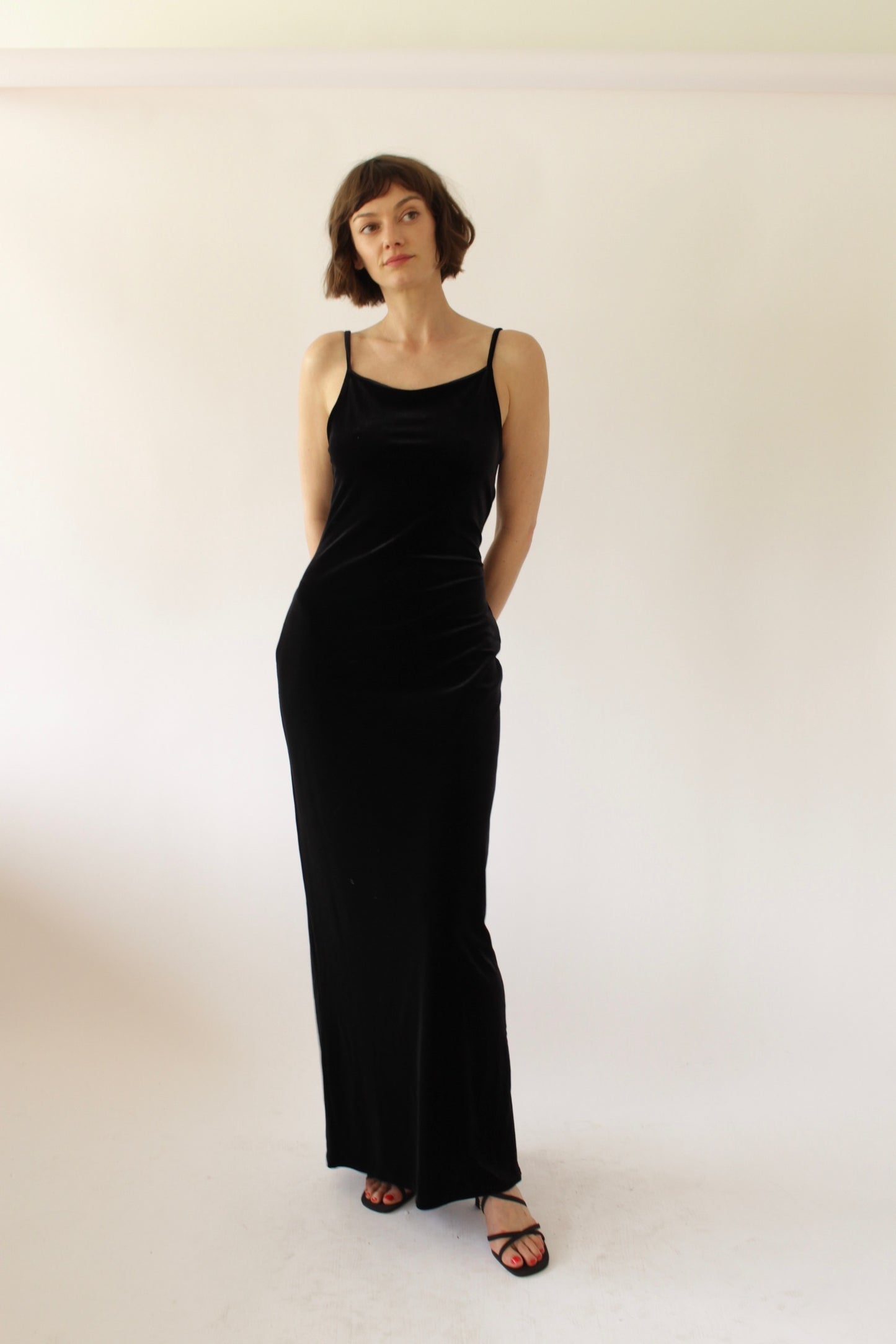 Gorgeous Vintage Caviar Velvet Evening Dress