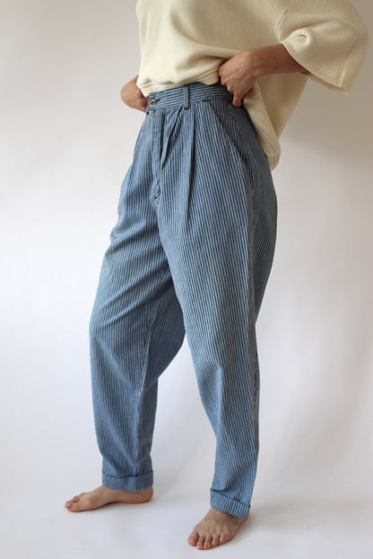 Vintage Sky Striped Trousers