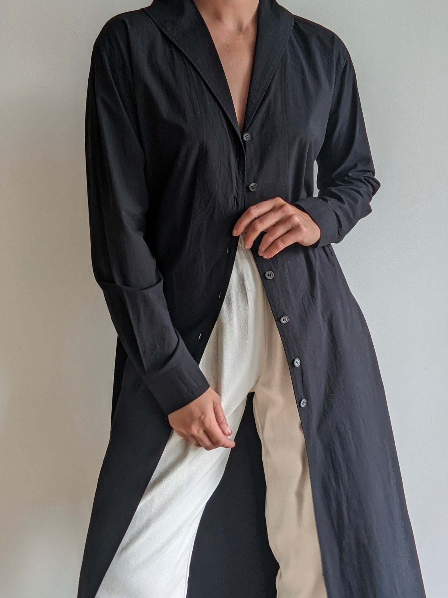 Incredible 90s Issey Miyake Belted Cotton Duster
