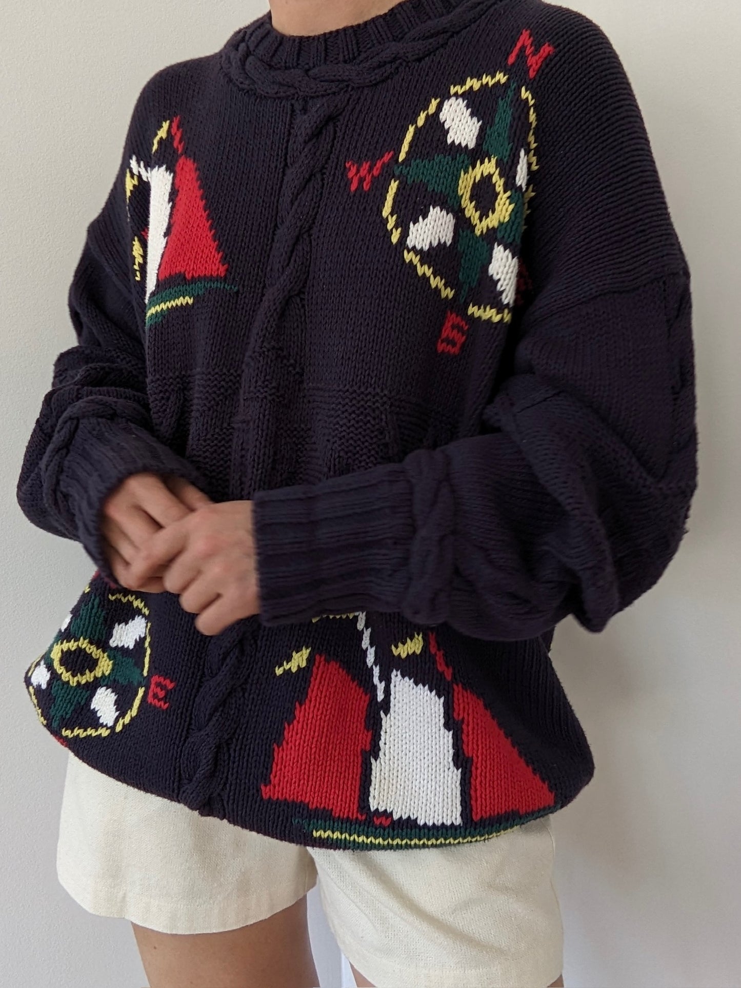 Vintage Guess Nautical Cotton Sweater