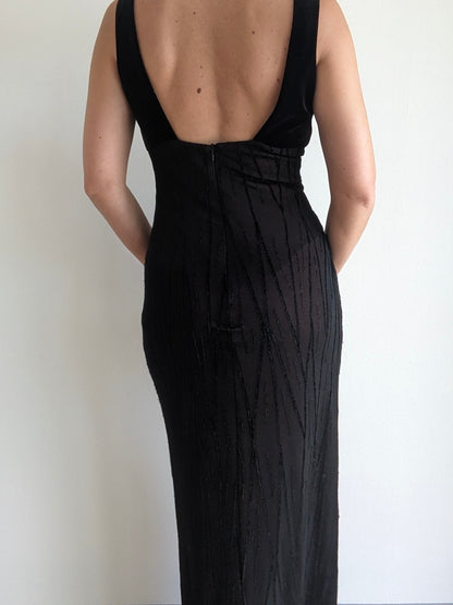Beautiful 90s Shelli Segal Evening Dress