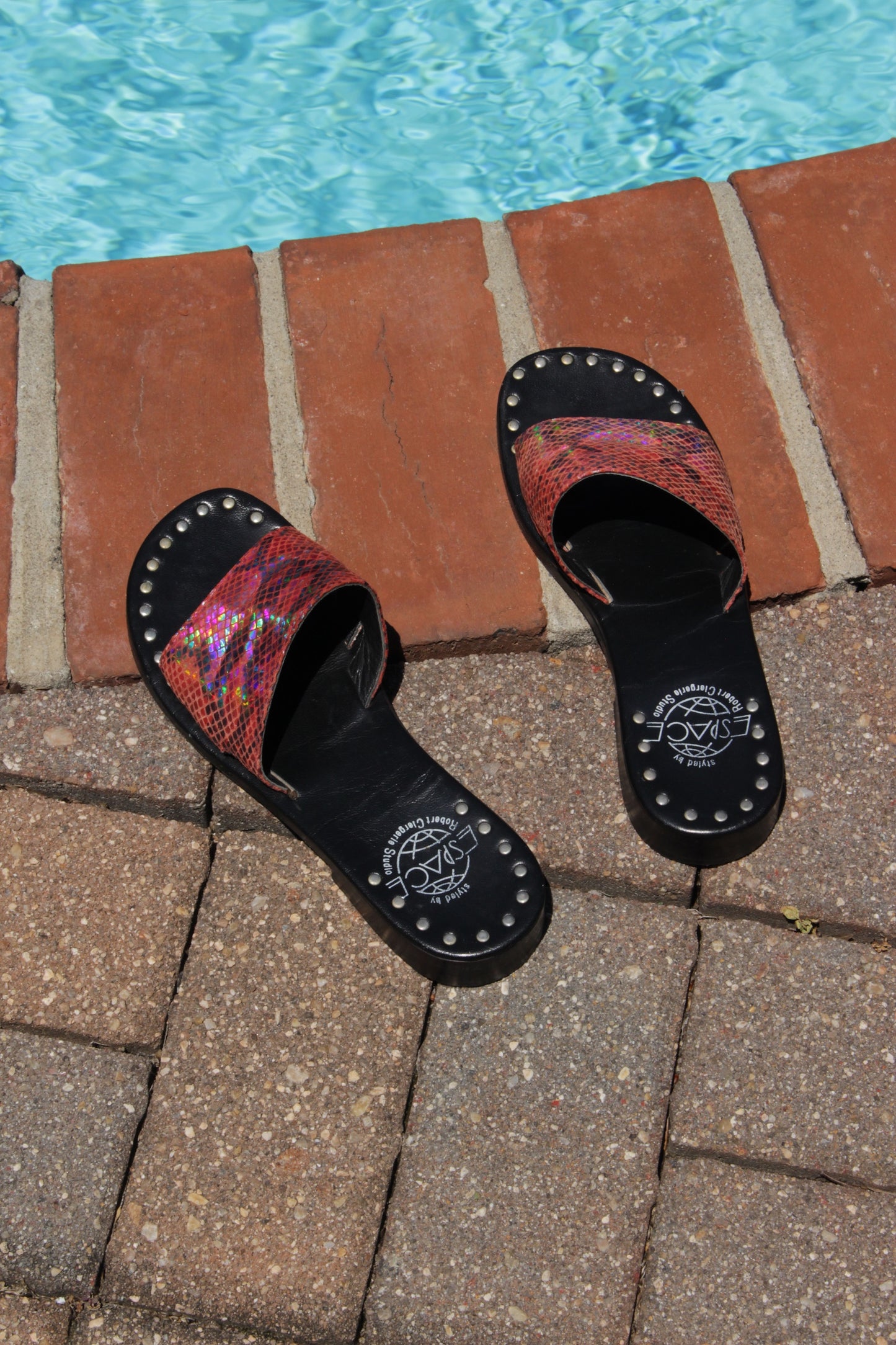 Vintage Espace Robert Clergerie Snake Print Sandals