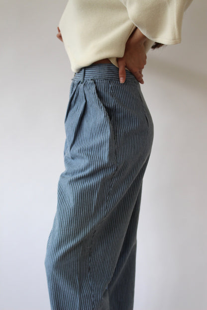 Vintage Sky Striped Trousers