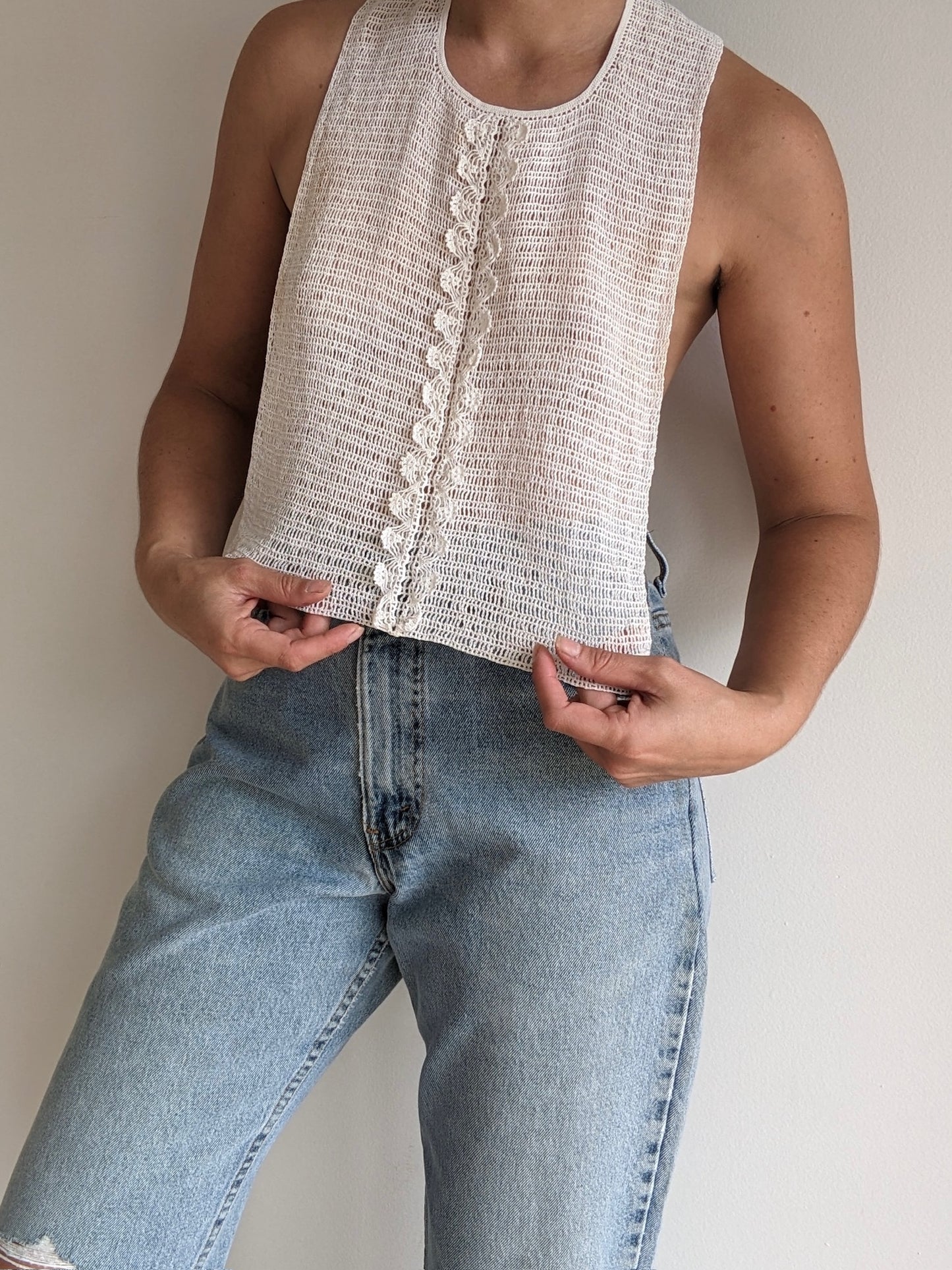 Antique Hand-Crocheted Bib Collar