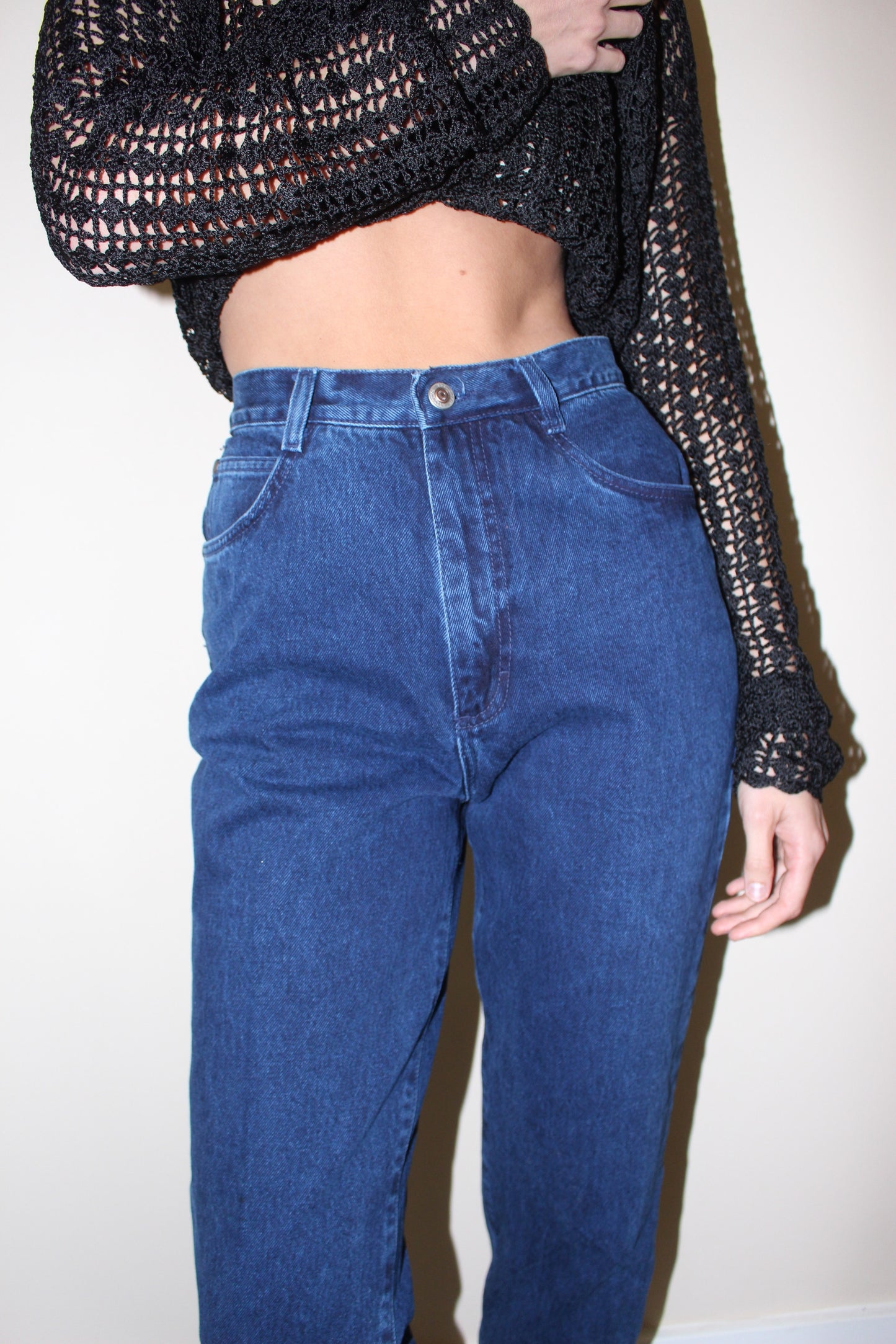 Vintage Overdyed Indigo High Rise Denim