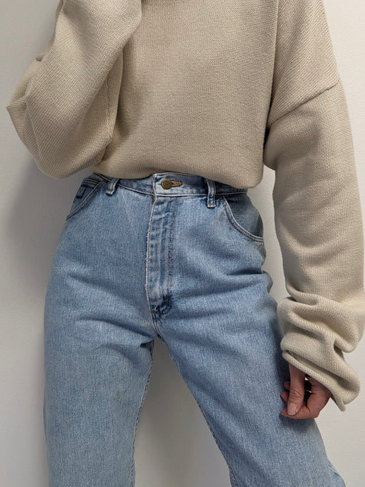 Vintage Faded Blue Denim