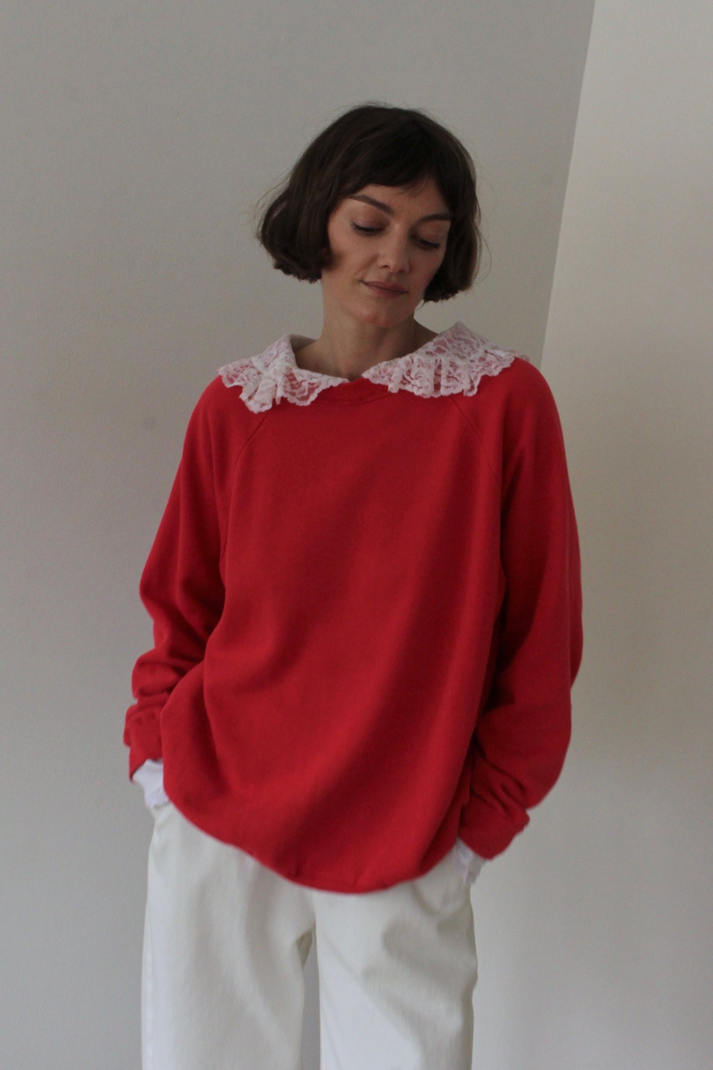 Reworked Vintage Collared Crewneck