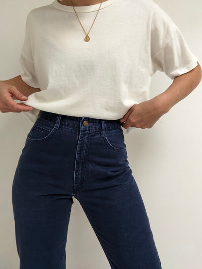 90s Petite Faded Navy Twilled Pants