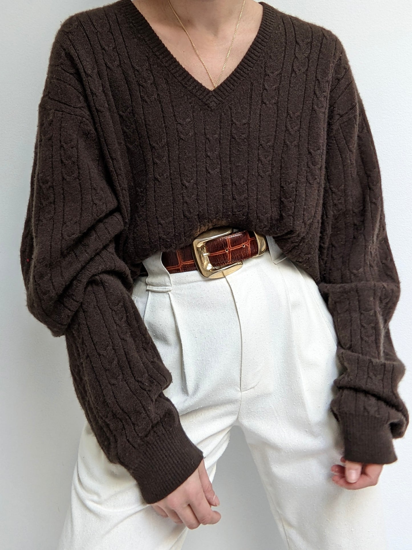 Vintage Espresso Cashmere Sweater