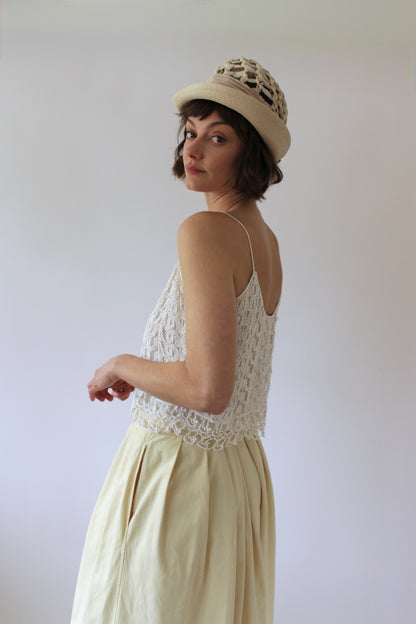 Incredible Vintage Woven Cloche Hat