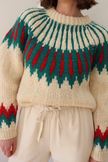 Incredible Vintage Fair Isle Wool Sweater