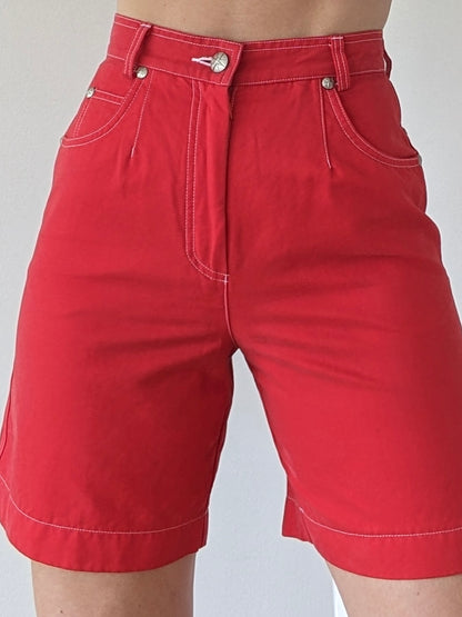 Vintage Mondi Cherry Red Shorts