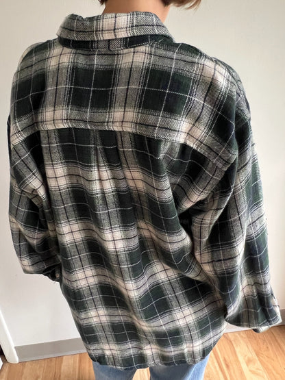 Vintage Forest Woven Plaid Button Down