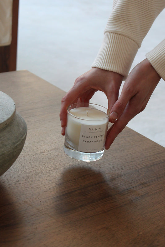 Black Pepper & Cedarwood Candle / Available in Multiple Sizes