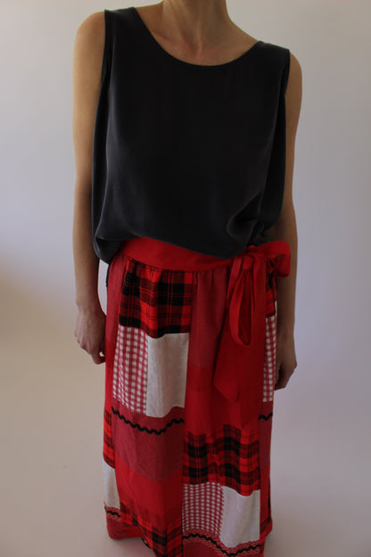 Stunning Vintage Patchwork Full-Length Skirt