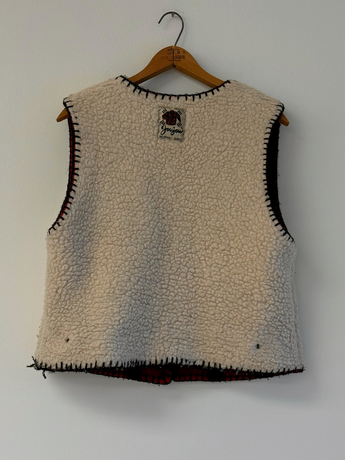 Vintage Reversible Checkered Wool Vest