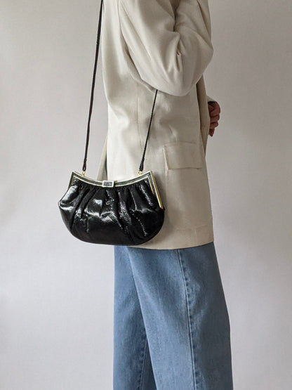Incredible Vintage Caviar Snakeskin Leather Pouch Bag