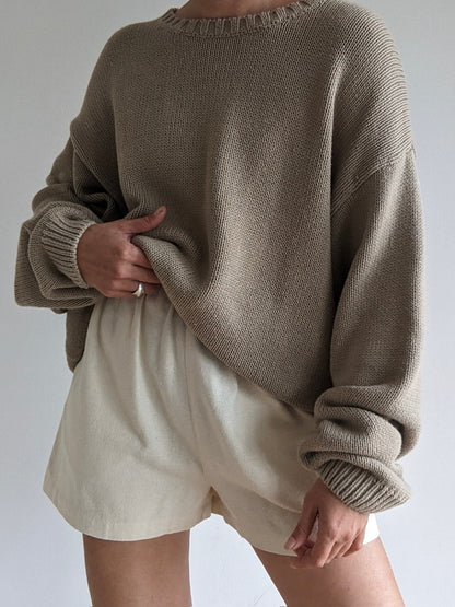 Vintage Latte Cotton Sweater