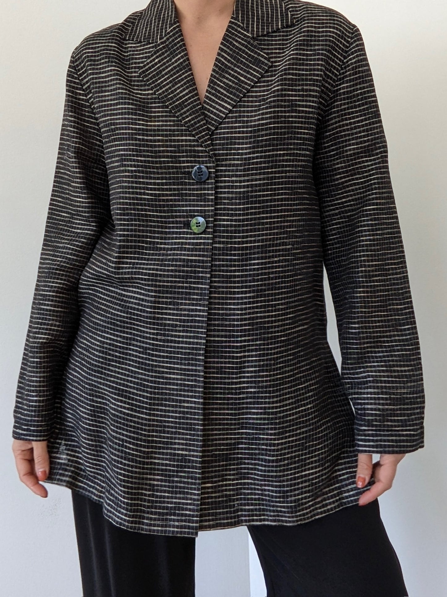 Lovely Vintage Grid Silk Jacket