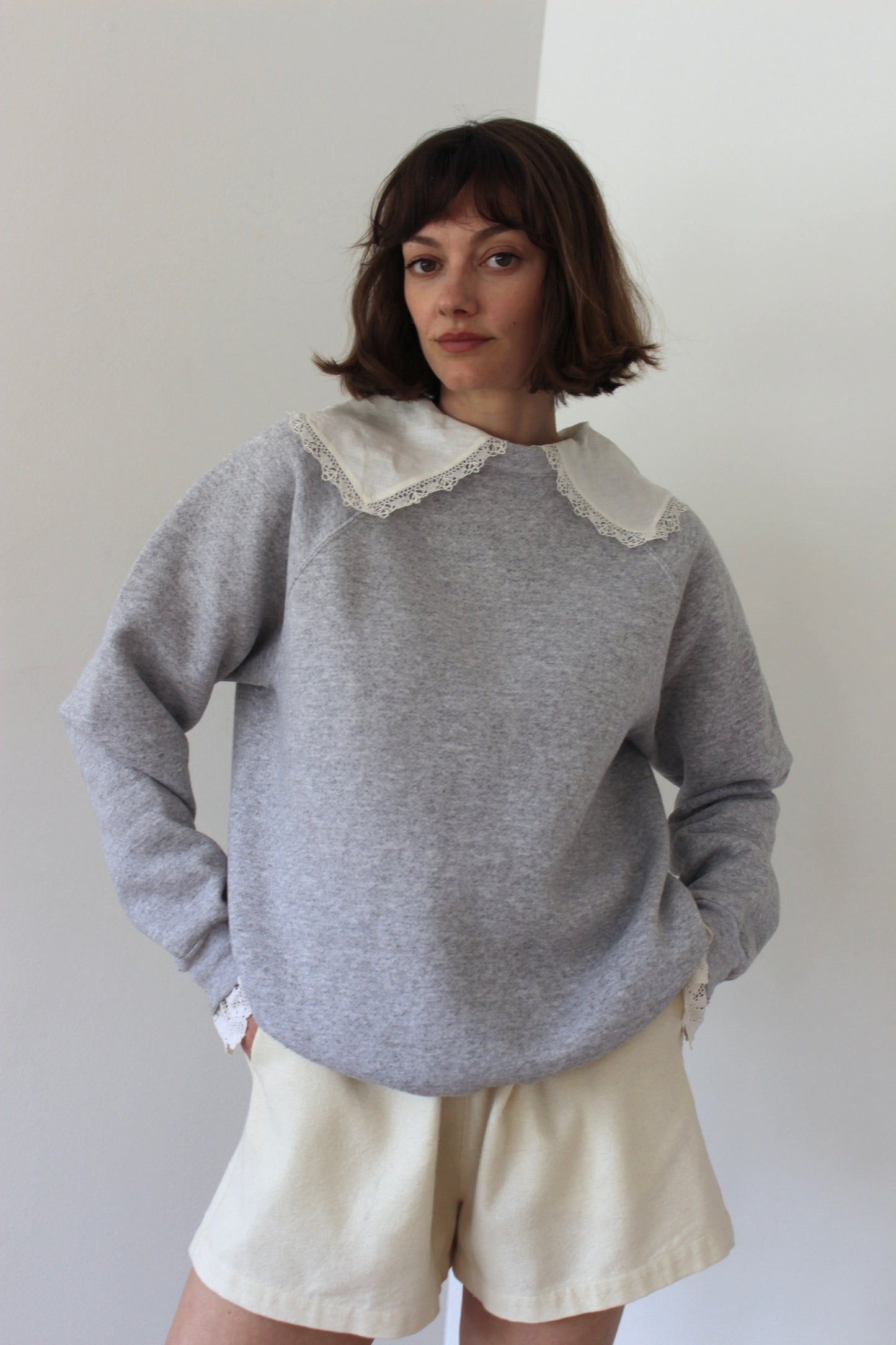 Reworked Vintage Collared Crewneck