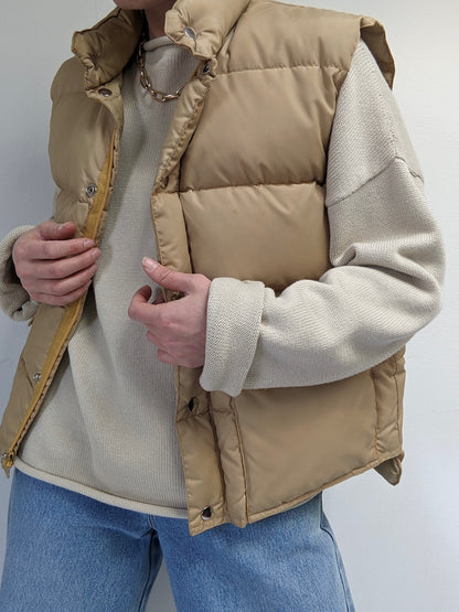 Vintage Camel Down Puffer Vest