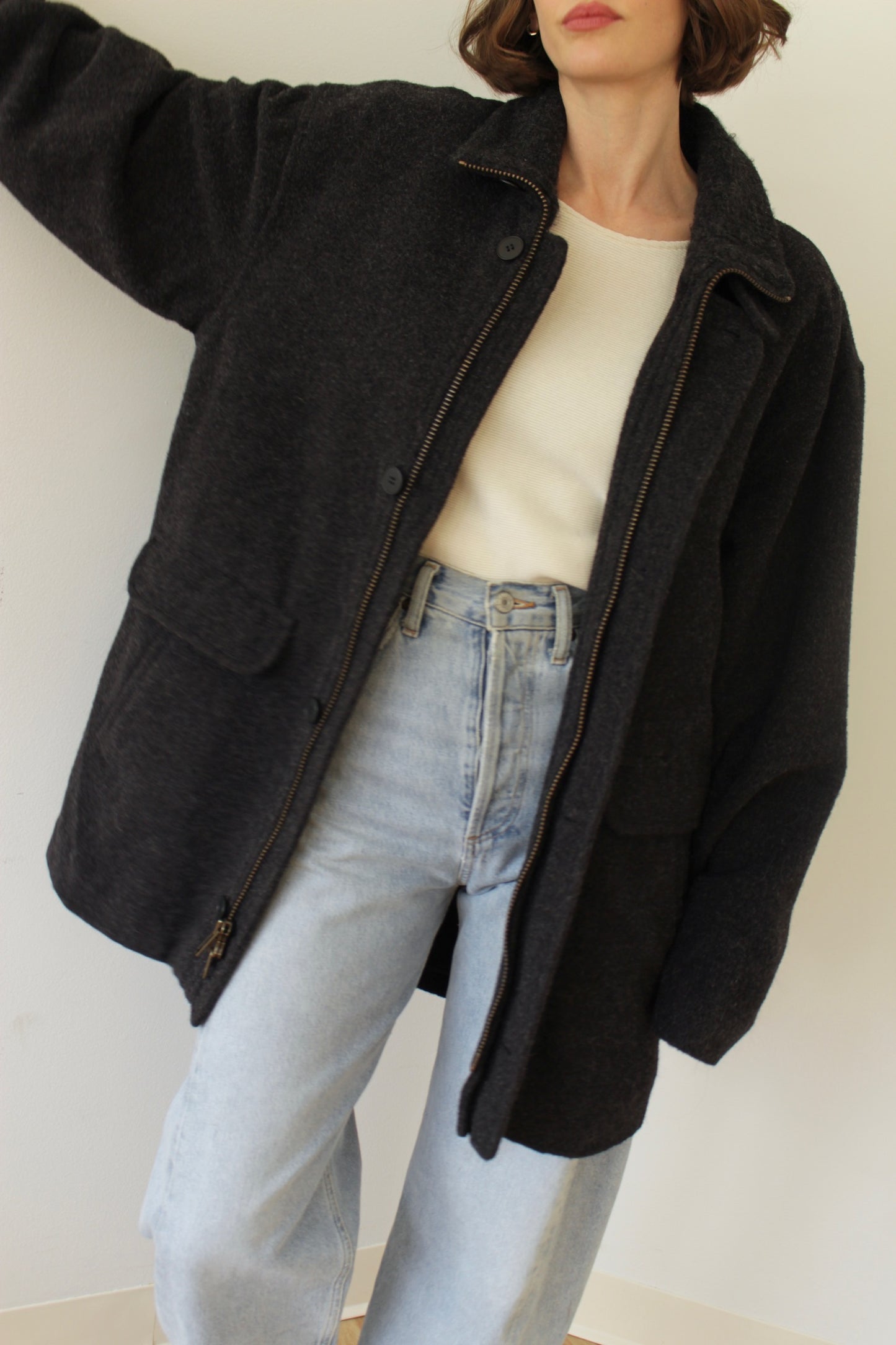 Vintage Ash Alpaca & Wool Coat