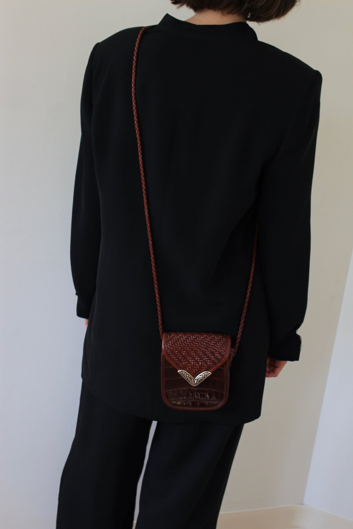 Sweetest Vintage Embossed Leather Crossbody Bag