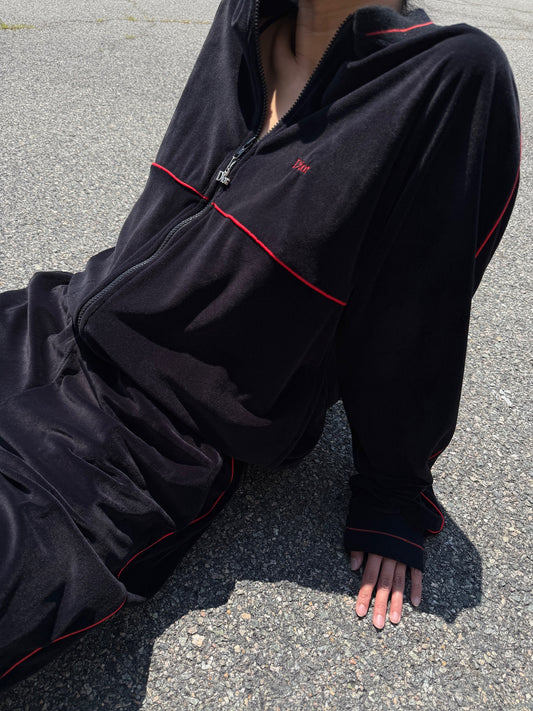 Licorice & Persimmon Christian Dior Velour Track Suit