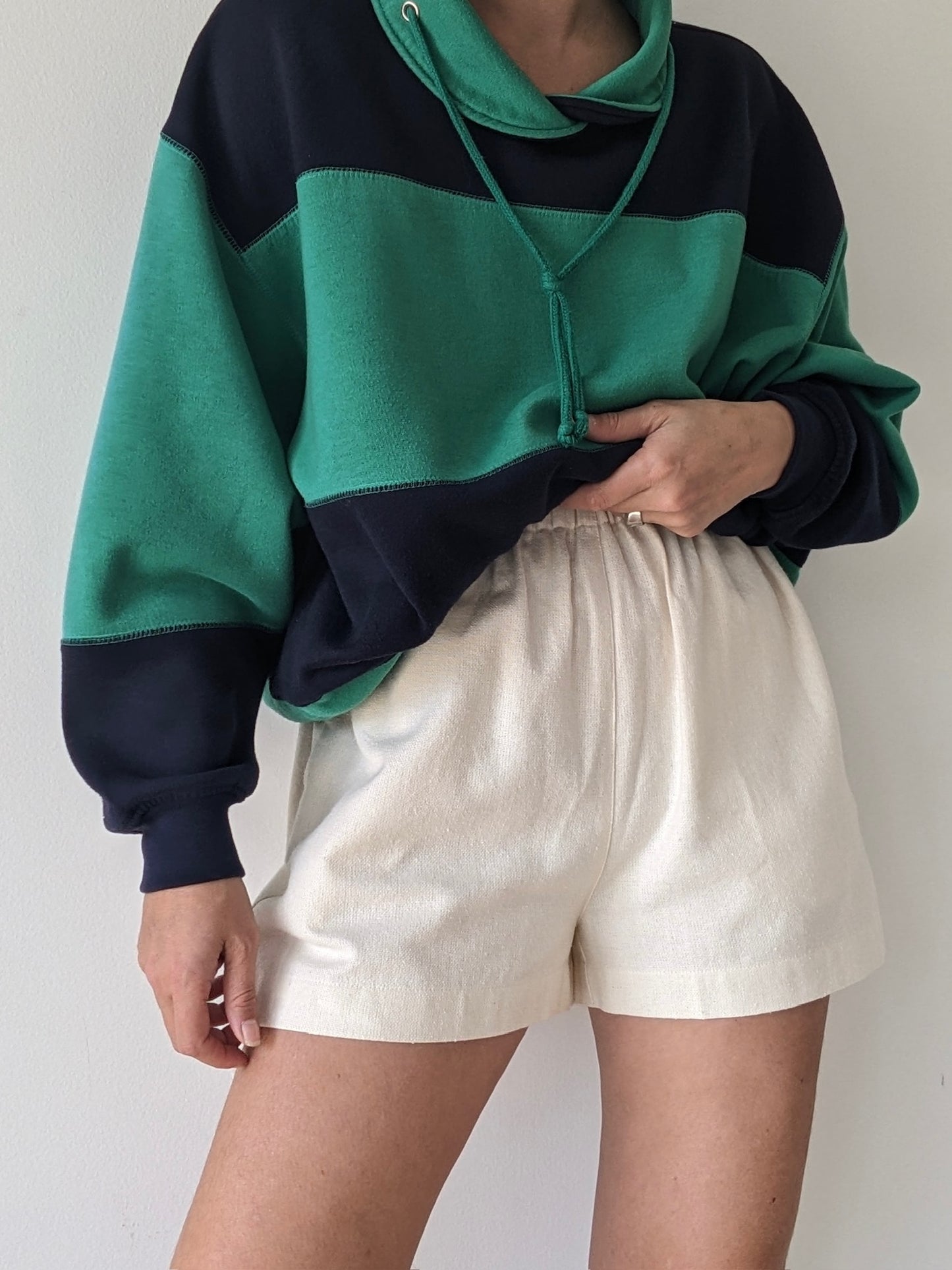 Vintage Lime Striped Sweatshirt