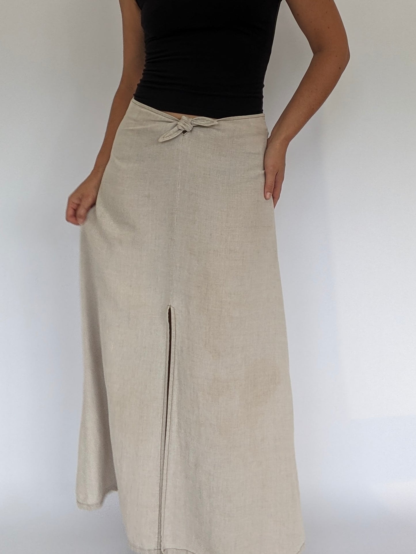 Vintage Guess Linen Tie Skirt