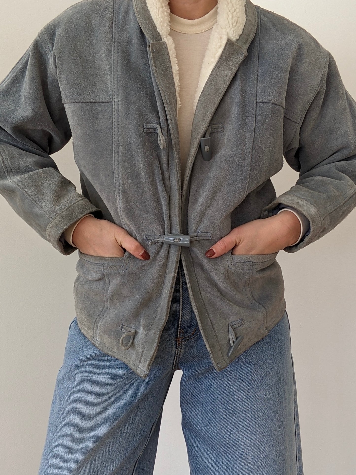 Vintage Wilsons Sky Suede & Sherpa Toggle Jacket