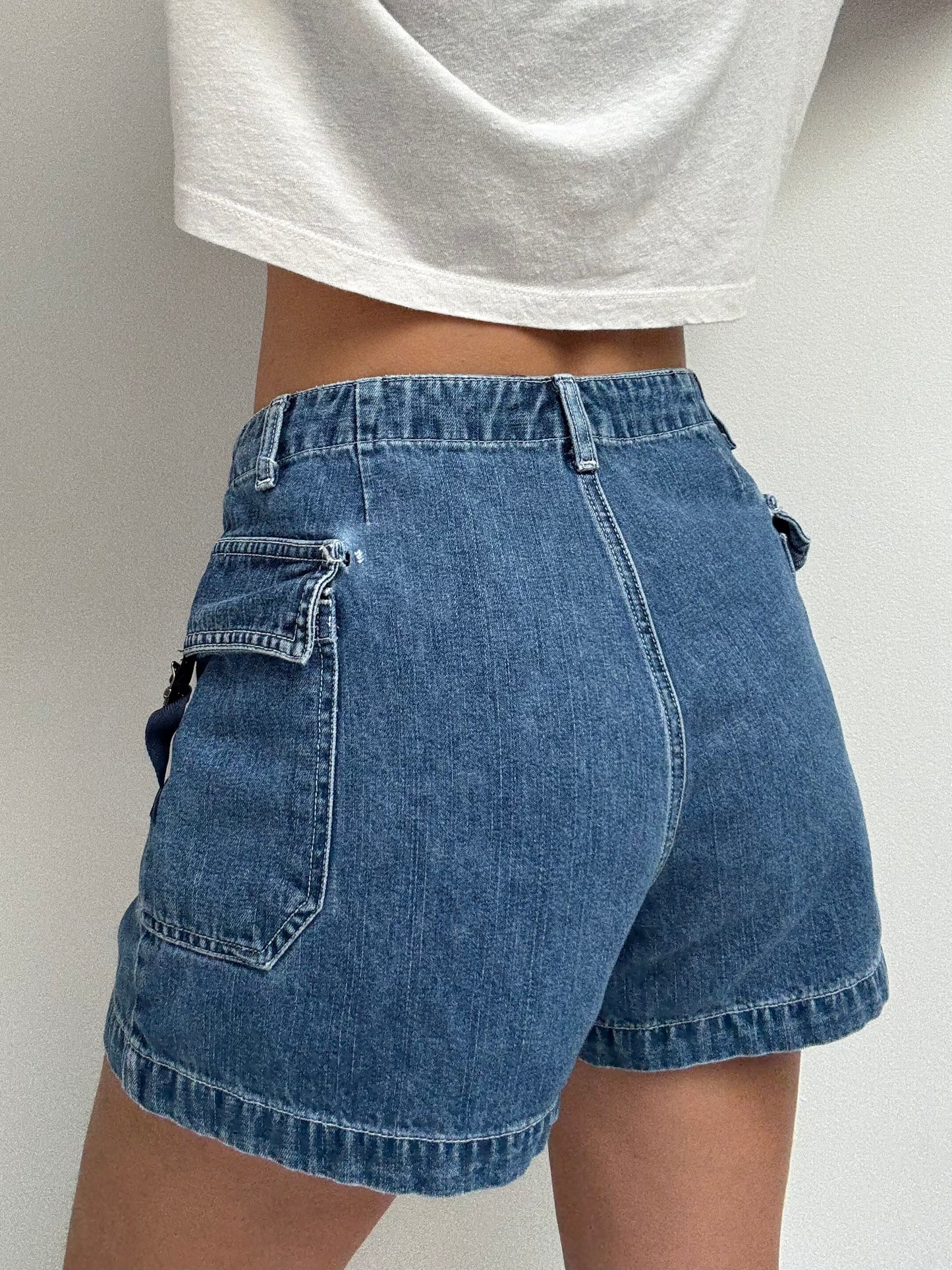 90s Denim Cargo Shorts