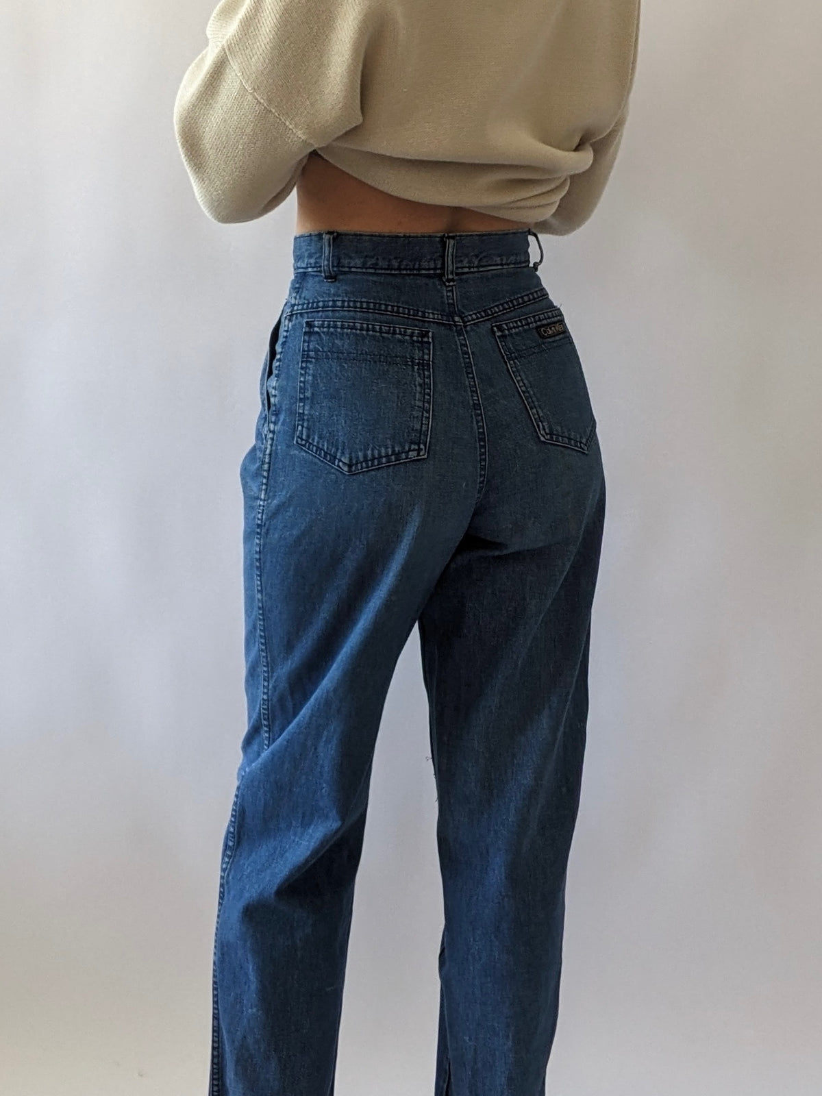 Vintage Calvin Klein Pleated Dark Wash Jeans