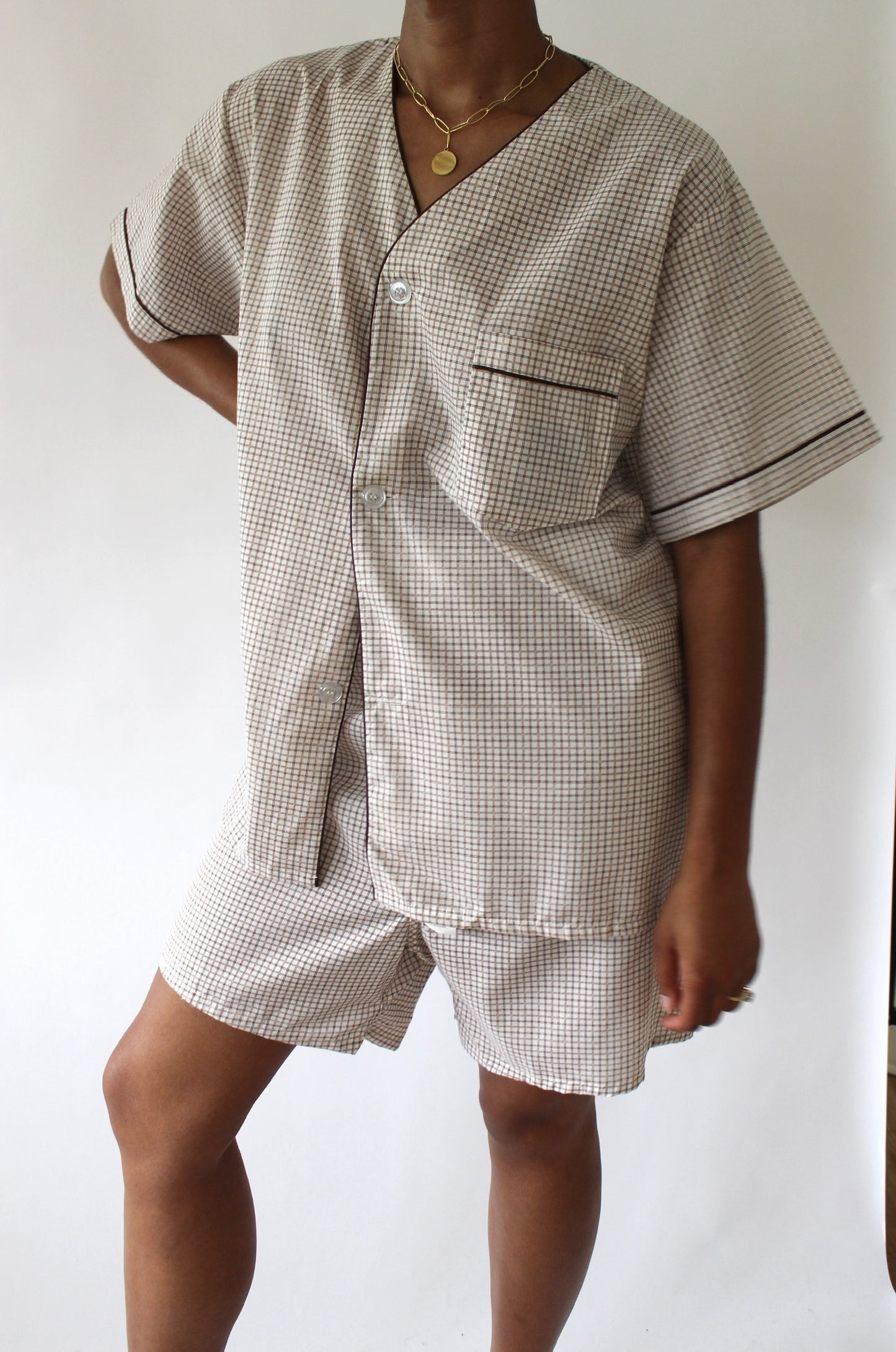 Vintage YSL Plaid Summer Sleep Set