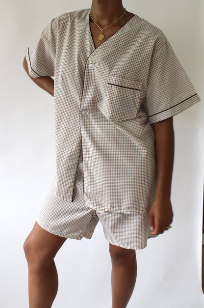 Vintage YSL Plaid Summer Sleep Set