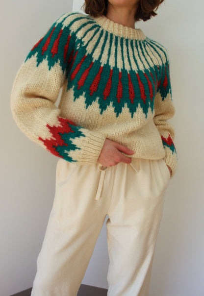 Incredible Vintage Fair Isle Wool Sweater