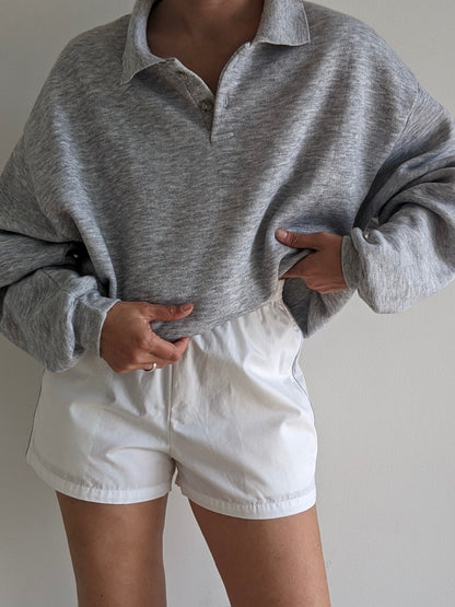 Vintage Heather Grey Collared Sweatshirt