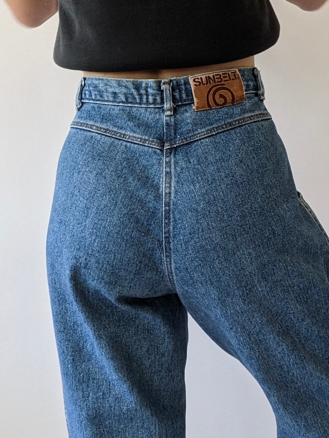 Vintage Pleated High-Rise Jeans