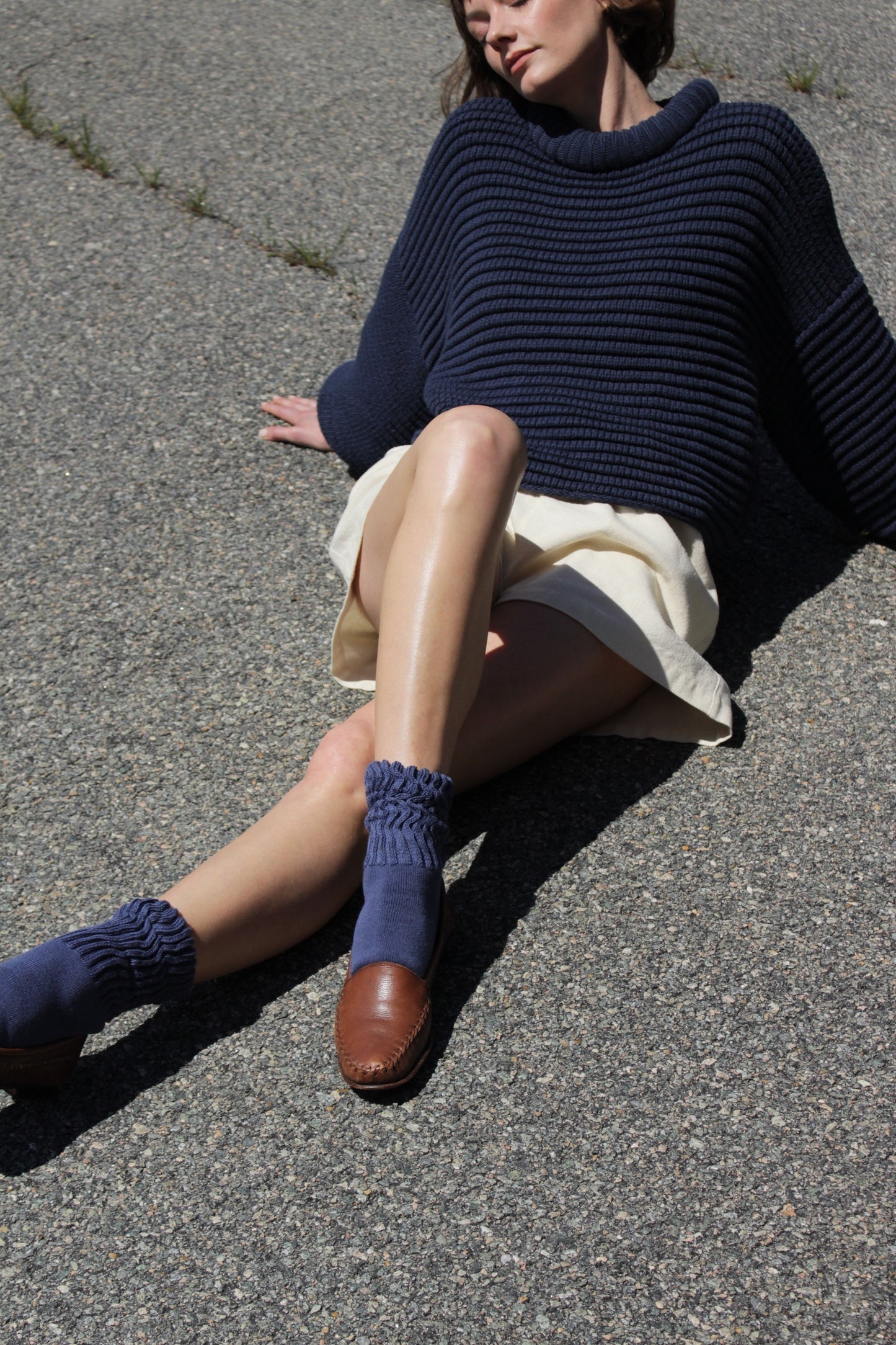 Romy Pima Cotton Balloon Sleeve Sweater
