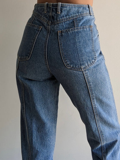 90s Cropped Blue Denim