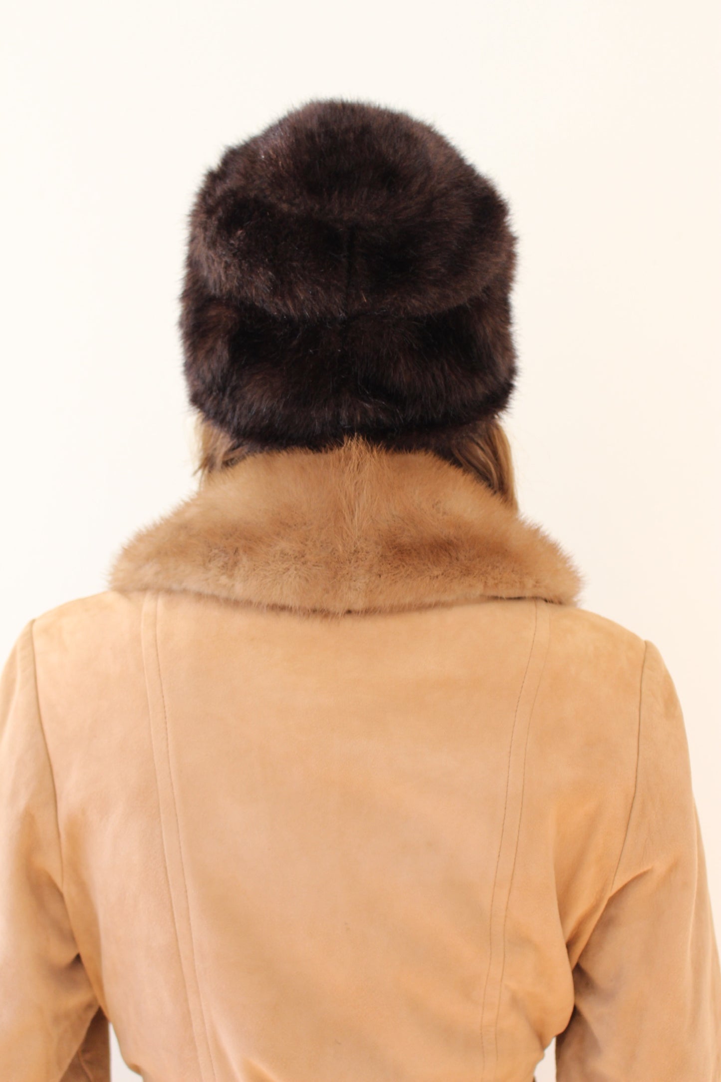 Plush Vintage Espresso Faux Fur Hat